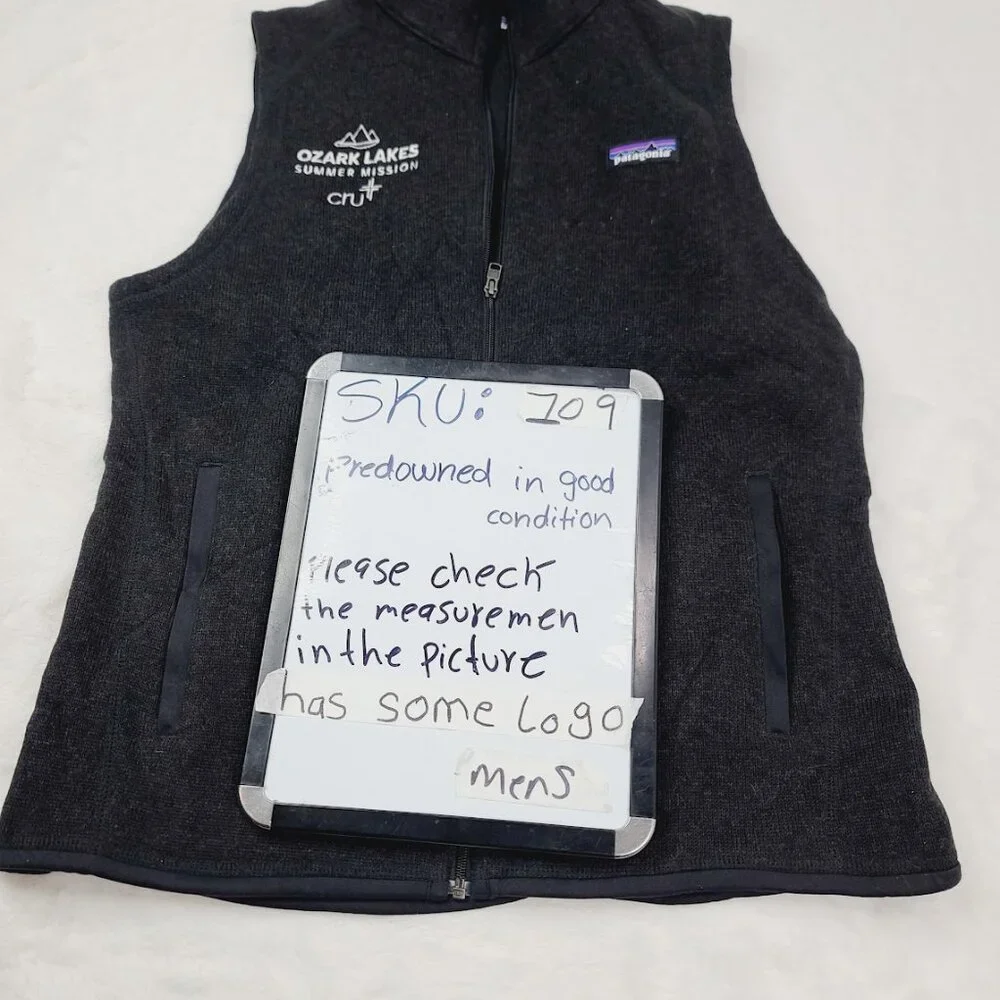 Patagonia Men's Black Better Sweater Sleeveless Thermal Fleece Vest Size M‎